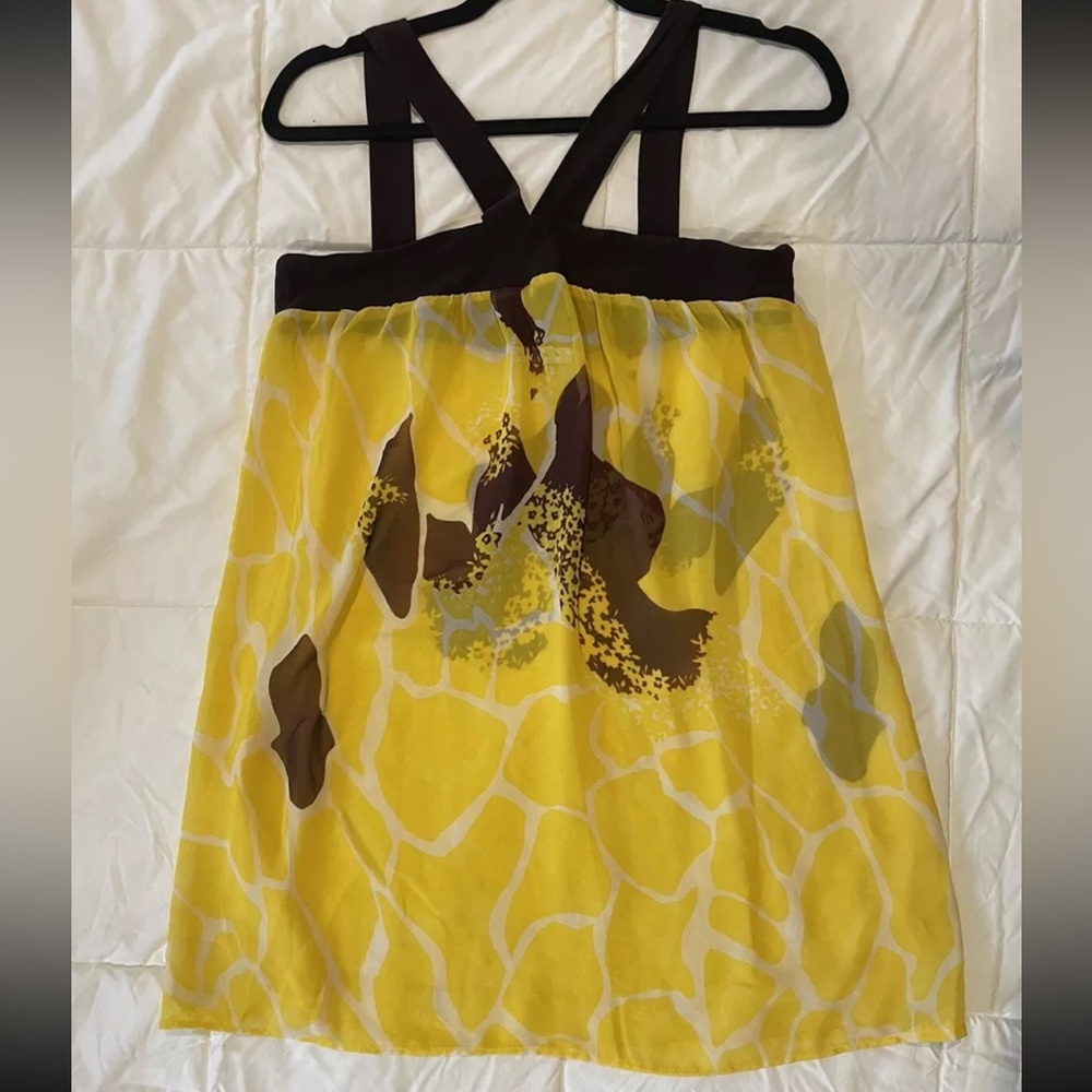 Women’s Glam Yellow Giraffe Print Top
